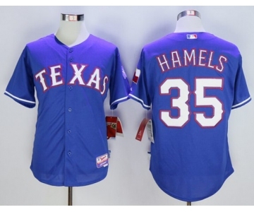 Texas Rangers #35 Cole Hamels Blue Cool Base Stitched Baseball Jersey[Hamels]