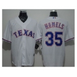 Texas Rangers #35 Cole Hamels White New Cool Base Stitched Baseball Jersey