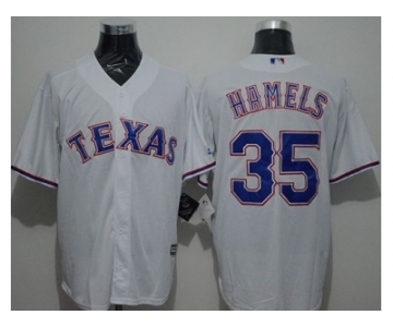 Texas Rangers #35 Cole Hamels White New Cool Base Stitched Baseball Jersey