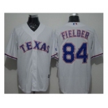 Texas Rangers #84 Prince Fielder White New Cool Base Stitched Baseball Jersey