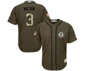 mlb jerseys texas rangers #3 russell wilson green salute to service