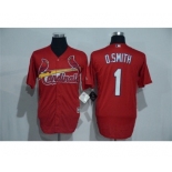 Men St. Louis Cardinals #1 Ozzie Smith Majestic Red Cool Base Player Jersey