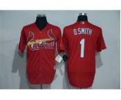 Men St. Louis Cardinals #1 Ozzie Smith Majestic Red Cool Base Player Jersey