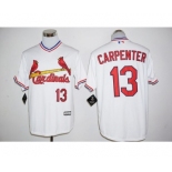 Men St. Louis Cardinals #13 Matt Carpenter Majestic White Cool Base Cooperstown Player Jersey