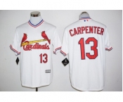 Men St. Louis Cardinals #13 Matt Carpenter Majestic White Cool Base Cooperstown Player Jersey