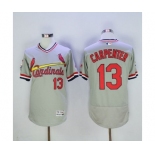 Men St. Louis Cardinals #13 matt carpenter Majestic Grey Flexbase Authentic Cooperstown Collection Player Jersey