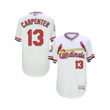 Men St. Louis Cardinals #13 matt carpenter Majestic White Flexbase Authentic Cooperstown Collection Player Jersey