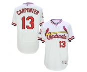 Men St. Louis Cardinals #13 matt carpenter Majestic White Flexbase Authentic Cooperstown Collection Player Jersey