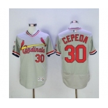 Men St. Louis Cardinals #30 Orlando Cepeda Majestic Grey Flexbase Authentic Cooperstown Collection Player Jersey