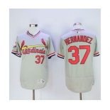 Men St. Louis Cardinals #37 Keith Hernandez Majestic Grey Flexbase Authentic Cooperstown Collection Player Jersey