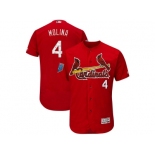 Men St. Louis Cardinals #4 Yadier Molina Majestic Scarlet 2018 Spring Training Flex Base Player Jersey