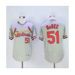 Men St. Louis Cardinals #51 Willie McGee Majestic Grey Flexbase Authentic Cooperstown Collection Player Jersey