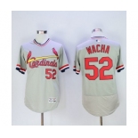 Men St. Louis Cardinals #52 Michael Wacha Majestic Grey Flexbase Authentic Cooperstown Collection Player Jersey