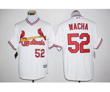 Men St. Louis Cardinals #52 Michael Wacha Majestic White Cool Base Cooperstown Player Jersey