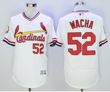 Men St. Louis Cardinals #52 Michael Wacha Majestic White Flexbase Authentic Cooperstown Collection Player Jersey