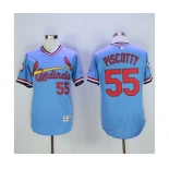 Men St. Louis Cardinals #55 Stephen Piscotty Majestic Blue Flexbase Authentic Cooperstown Collection Player Jersey