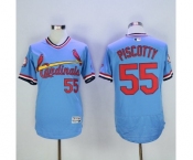 Men St. Louis Cardinals #55 Stephen Piscotty Majestic Blue Flexbase Authentic Cooperstown Collection Player Jersey