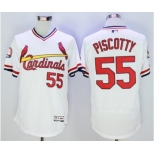 Men St. Louis Cardinals #55 stephen piscotty Majestic White Flexbase Authentic Cooperstown Collection Player Jersey