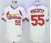 Men St. Louis Cardinals #55 stephen piscotty Majestic White Flexbase Authentic Cooperstown Collection Player Jersey