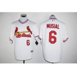 Men St. Louis Cardinals #6 Stan Musial Majestic White Cool Base Cooperstown Player Jersey