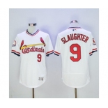 Men St. Louis Cardinals #9 Enos Slaughter Majestic White Flexbase Authentic Cooperstown Collection Player Jersey