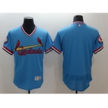 Men St. Louis Cardinals Blank Majestic Blue Flexbase Authentic Cooperstown Collection Jersey