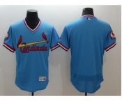 Men St. Louis Cardinals Blank Majestic Blue Flexbase Authentic Cooperstown Collection Jersey