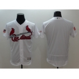 Men St. Louis Cardinals Blank White Stars & Stripes 2016 Independence Day Flex Base Jersey