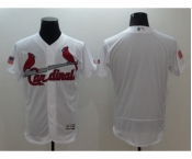 Men St. Louis Cardinals Blank White Stars & Stripes 2016 Independence Day Flex Base Jersey