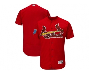 Men St. Louis Cardinals Customized Majestic Scarlet 2018 Spring Training Flex Base Team Jersey