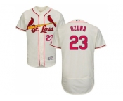 Men St.Louis Cardinals #23 Marcell Ozuna Cream Flexbase Authentic Collection Stitched MLB Jersey