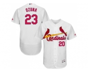 Men St.Louis Cardinals #23 Marcell Ozuna White Flexbase Authentic Collection Stitched MLB Jersey