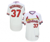 Men St.Louis Cardinals #37 Keith Hernandez Majestic White Flexbase Authentic Cooperstown Collection Player Jersey