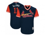 Men's 2017 Little League World Series Cardinals #11 Paul Dejong DeJong Navy Jersey