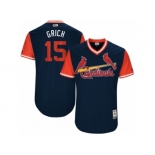 Men's 2017 Little League World Series Cardinals #15 Randal Grichuk Grich Navy Jersey