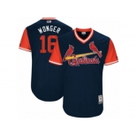 Men's 2017 Little League World Series Cardinals #16 Kolten Wong Wonger Navy Jersey