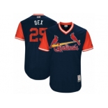 Men's 2017 Little League World Series Cardinals #25 Dexter Fowler Dex Navy Jersey