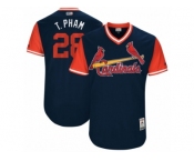 Men's 2017 Little League World Series Cardinals #28 Tommy Pham T. Pham Navy Jersey