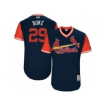 Men's 2017 Little League World Series Cardinals #29 Zach Duke Duke Navy Jersey