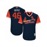 Men's 2017 Little League World Series Cardinals #46 Kevin Siegrist Siegs Navy Jersey