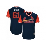 Men's 2017 Little League World Series Cardinals #61 Alex Reyes A.Rey Navy Jersey