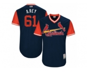 Men's 2017 Little League World Series Cardinals #61 Alex Reyes A.Rey Navy Jersey