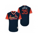 Men's 2017 Little League World Series Cardinals Greg Garcia #35 Garcia Navy Jersey