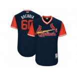 Men's 2017 Little League World Series Cardinals John Brebbia #60 Brebbia Navy Jersey