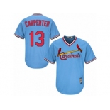 Men's Majestic St. Louis Cardinals #13 Matt Carpenter Authentic Light Blue Cooperstown MLB Jersey