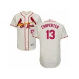 Men's Majestic St. Louis Cardinals #13 Matt Carpenter Cream Flexbase Authentic Collection MLB Jersey