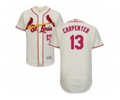 Men's Majestic St. Louis Cardinals #13 Matt Carpenter Cream Flexbase Authentic Collection MLB Jersey