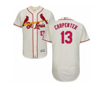 Men's Majestic St. Louis Cardinals #13 Matt Carpenter Cream Flexbase Authentic Collection MLB Jersey