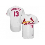 Men's Majestic St. Louis Cardinals #13 Matt Carpenter White Flexbase Authentic Collection MLB Jersey