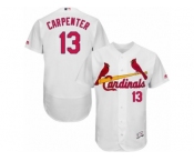 Men's Majestic St. Louis Cardinals #13 Matt Carpenter White Flexbase Authentic Collection MLB Jersey